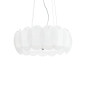 Preview: Ideal Lux OVALINO Pendelleuchte E27 8-fach ⌀550mm dimmbar Weiss 090481