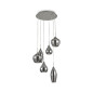Preview: Ideal Lux SOFT Pendelleuchte E14 6-fach ⌀600mm dimmbar Rauchglas 111841