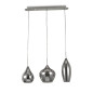 Preview: Ideal Lux SOFT Pendelleuchte E14 3-fach ⌀120/200/130mm dimmbar Rauchglas 111865