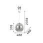 Preview: Ideal Lux NEMO Pendelleuchte E27 ⌀400mm dimmbar Kupfer 111919