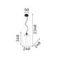Preview: Ideal Lux BISTRO Pendelleuchte E27 ⌀240mm dimmbar Rauchglas 112312