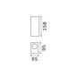 Preview: Ideal Lux UP Wandleuchte G9 2-fach dimmbar Weiss IP44 115320