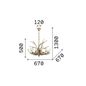 Preview: Ideal Lux CHALET Pendelleuchte E14 6-fach ⌀670mm dimmbar Beige 115498