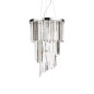 Preview: Ideal Lux CARLTON Pendelleuchte E14 8-fach ⌀400mm dimmbar Chrom 117737