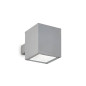 Preview: Ideal Lux SNIF SQUARE Wandleuchte G9 dimmbar Grau IP44 118666