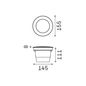 Preview: Ideal Lux GRAVITY GX53 Einbauleuchte 10W ⌀155mm dimmbar Schwarz IP67 CCT einstellbare Lichtfarbe 120324