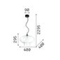Preview: Ideal Lux BISTRO Pendelleuchte E27 ⌀400mm dimmbar Rauchglas 120904