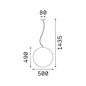 Preview: Ideal Lux SOLE Pendelleuchte E27 ⌀500mm dimmbar Weiss IP44 136011