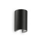 Preview: Ideal Lux APOLLO LED Wandleuchte 2x 2x6W Schwarz IP44 neutralweiss 137391