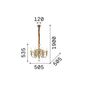 Preview: Ideal Lux STRAUSS Pendelleuchte E14 6-fach ⌀505mm dimmbar Gold 140605