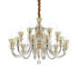Preview: Ideal Lux STRAUSS Pendelleuchte E14 18-fach ⌀850mm dimmbar Gold 140629