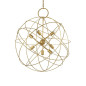 Preview: Ideal Lux KONSE Pendelleuchte E27 7-fach ⌀800mm dimmbar Gold 156033