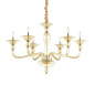 Preview: Ideal Lux DANIELI Pendelleuchte E14 6-fach ⌀850mm dimmbar Amber 159942