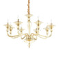 Preview: Ideal Lux DANIELI Pendelleuchte E14 8-fach ⌀850mm dimmbar Amber 159973