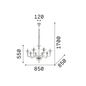 Preview: Ideal Lux DANIELI Pendelleuchte E14 8-fach ⌀850mm dimmbar Amber 159973