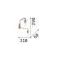 Preview: Ideal Lux TRIUMPH Wandleuchte E27 2-fach Messing 160245