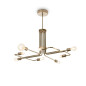 Preview: Ideal Lux TRIUMPH Pendelleuchte E27 8-fach ⌀920mm dimmbar Messing 160269