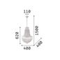 Preview: Ideal Lux MONET Pendelleuchte E14 5-fach ⌀400mm dimmbar Weiss 162737