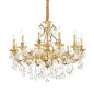 Preview: Ideal Lux GIOCONDA Pendelleuchte E14 12-fach ⌀900mm dimmbar Gold 164960