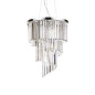 Preview: Ideal Lux CARLTON Pendelleuchte E14 12-fach ⌀500mm dimmbar Chrom 166247