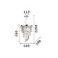 Preview: Ideal Lux CARLTON Pendelleuchte E14 12-fach ⌀500mm dimmbar Chrom 166247