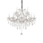 Preview: Ideal Lux NAPOLEON Pendelleuchte E14 12-fach ⌀740mm dimmbar Chrom 167251