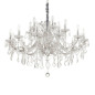Preview: Ideal Lux NAPOLEON Pendelleuchte E14 18-fach ⌀960mm dimmbar Chrom 167268