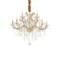 Preview: Ideal Lux NAPOLEON Pendelleuchte E14 12-fach ⌀740mm dimmbar Gold 167404