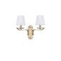 Preview: Ideal Lux PEGASO Wandleuchte E14 2-fach ⌀140mm dimmbar Messing 197708
