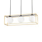 Preview: Ideal Lux LINGOTTO Pendelleuchte E14 3-fach dimmbar Messing 198125