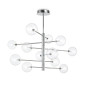 Preview: Ideal Lux EQUINOXE G4 Pendelleuchte 12x ⌀1281mm Chrom warmweiss 200118