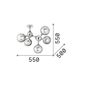 Preview: Ideal Lux NODI Deckenleuchte E14 5-fach ⌀150mm dimmbar Chrom 200484
