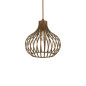 Preview: Ideal Lux ONION Pendelleuchte E27 ⌀235mm dimmbar Braun 205281