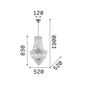 Preview: Ideal Lux DUBAI Pendelleuchte E14 10-fach ⌀520mm dimmbar Messing 207216