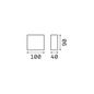 Preview: Ideal Lux TETRIS-1 Wandleuchte G9 dimmbar Braun IP44 213323