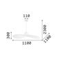 Preview: Ideal Lux MADAME Pendelleuchte E27 ⌀1100mm dimmbar Elfenbeinfarbig 219875
