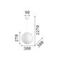 Preview: Ideal Lux CARTA Pendelleuchte E27 ⌀300mm dimmbar Weiss 226026