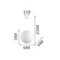 Preview: Ideal Lux CARTA Pendelleuchte E27 ⌀400mm dimmbar Weiss 226033