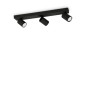 Preview: Ideal Lux RUDY GU10 Deckenleuchte 3x dimmbar Schwarz warmweiss 229058