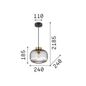 Preview: Ideal Lux MINT Pendelleuchte E27 ⌀240mm dimmbar Grün 237428