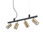 Preview: Ideal Lux DYNAMITE GU10 Pendelleuchte 4x dimmbar Messing warmweiss 244624