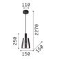 Preview: Ideal Lux COCO LED Pendelleuchte 7W ⌀140mm Rauchglas warmweiss 275543