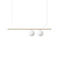 Preview: Ideal Lux PERLINE G9 Pendelleuchte 2x dimmbar Messing warmweiss 282107