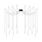 Preview: Ideal Lux LUCCIOLA LED Pendelleuchte 16x 16x16W ⌀200mm Schwarz warmweiss 284002