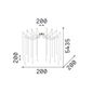 Preview: Ideal Lux LUCCIOLA LED Pendelleuchte 16x 16x16W ⌀200mm Schwarz warmweiss 284002