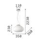 Preview: Ideal Lux PLISSE Pendelleuchte E27 ⌀350mm dimmbar Chrom 285184