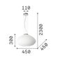 Preview: Ideal Lux PLISSE Pendelleuchte E27 ⌀450mm dimmbar Messing 285191