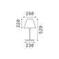 Preview: Ideal Lux ARCADIA Tischleuchte E27 ⌀280mm dimmbar Grau IP44 298597