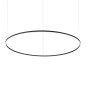Preview: Ideal Lux ORACLE SLIM LED Pendelleuchte 76W ⌀1500mm dimmbar Schwarz warmweiss 304458