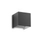 Preview: Ideal Lux ATOM LED Wandleuchte 2x 2x12W Anthrazit IP54 warmweiss 313429